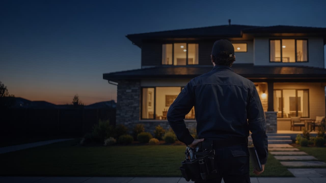Aldwyn Security installer arriving at a property